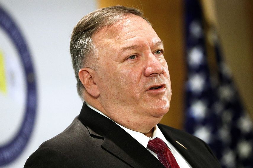 El secretario de Estado estadounidense Mike Pompeo habla en el simposio Promoci&oacute;n y defensa de la libertad religiosa internacional por medio de la diplomacia en Roma, mi&eacute;rcoles 30 de septiembre de 2020.&nbsp;