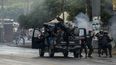 Efectivos militares del régimen de Daniel Ortega reprimen a manifestantes en Managua, Nicaragua. Efectivos militares del régimen de Daniel Ortega reprimen a manifestantes en Managua, Nicaragua.