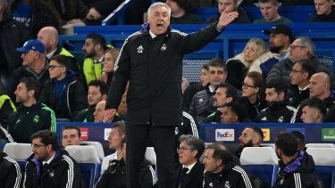 El técnico del Real Madrid, Carlo Ancelotti, durante un duelo de Champions League ante el Chelsea.