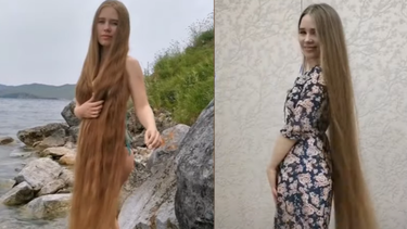 Joven rusa lleva más de 20 años sin cortar su pelo