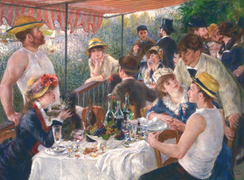 Fotografía cedida por la Phillips Collection de Washington que muestra la obra Luncheon of the Boating Party (1881) del francés Pierre-Auguste&nbsp;Renoir&nbsp;(1841-1919) que forma parte de la exposición Renoir&nbsp;and&nbsp;Friends.