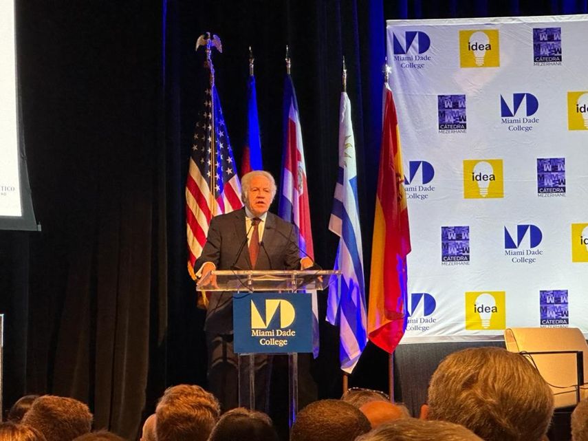 Luis Almagro en el VIII Diálogo presidencial de IDEA