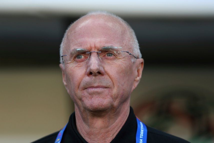El entonces seleccionador de Filipinas, Sven-Goran Eriksson, durante un partido del Grupo C de la Copa de Asia entre China y Filipinas, en el estadio Mohammed Bin Zayed, en Abu Dabi, Emiratos Árabes Unidos, el 11 de enero de 2019.