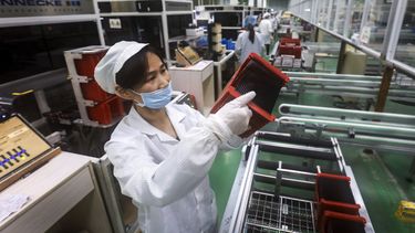 Foto tomada en una fábrica en Jiujiang, en la provincia Jiangxi, China, el 16 de marzo de 2018.