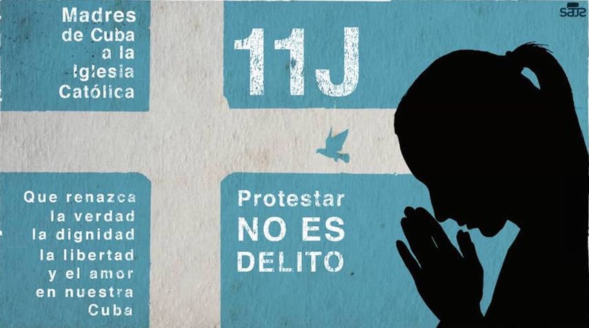 Cartel que acompaña a la carta abierta a la Iglesia, diseñado por el fotógrafo y realizador audiovisual Claudio Fuentes, quien desde su programa semanal Presos de Castro ha sido uno de los artífices de la campaña de igual nombre promovida desde 2019 por Estado de Sats.