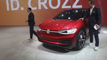 La camioneta SUV eléctrica ID Crozz de Volkswagen, durante una feria del auto en Gran Noida, India.