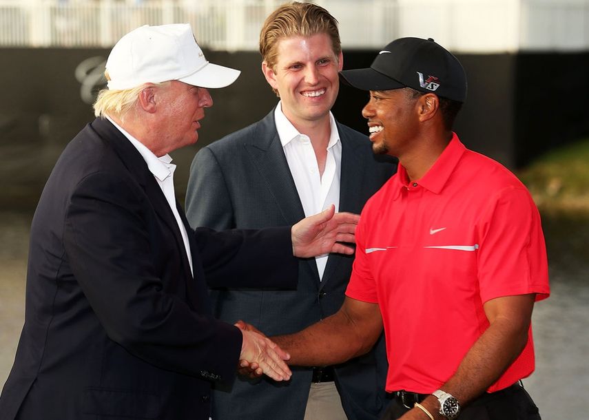 El presidente electo aprovechó sus días en Florida para jugar con Tiger Woods.