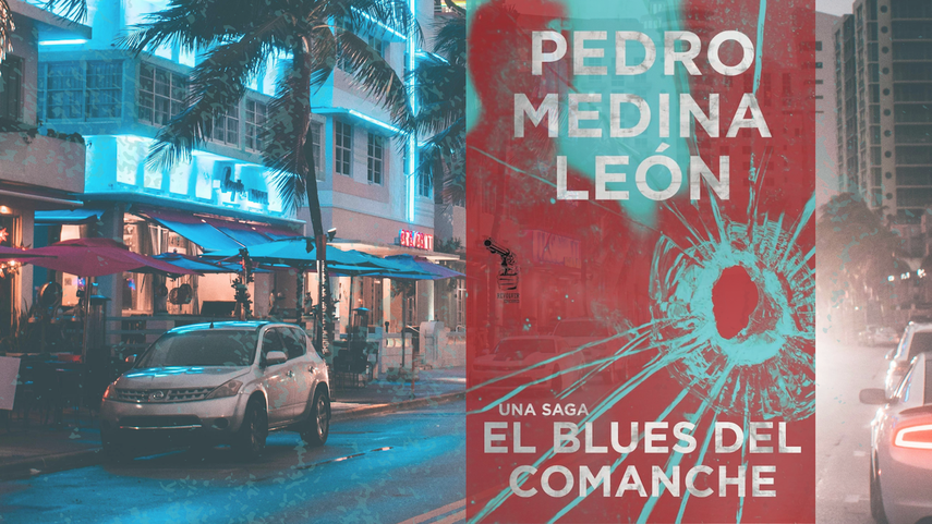 Portada de la nueva novela de Pedro Medina León, El blues del Comanche.