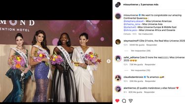Olivia Yacé, Stephany Abasali, Julia Ann Cluett y Zhao Na fueron las escogidas por la Organización Miss Universo como las reinas continentales