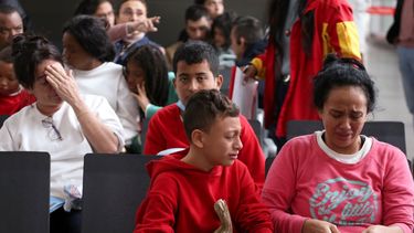 &nbsp;Migrantes colombianos deportados de Estados Unidos al aeropuerto de Bogotá, Colombia, el jueves 11 de mayo de 2023.&nbsp;