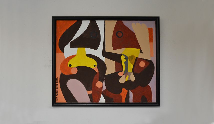 Señor y señora, 2021, acrílico, 14 X 17.