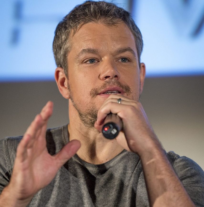 Está hablando de cualquiera que viva al sur de nuestra frontera en términos inhumanos. Está hablando de mi mujer, está hablando de mis hijas, expresó el actor estadounidense Matt Damon sobre los comentarios de Donald Trump. (EFE). 