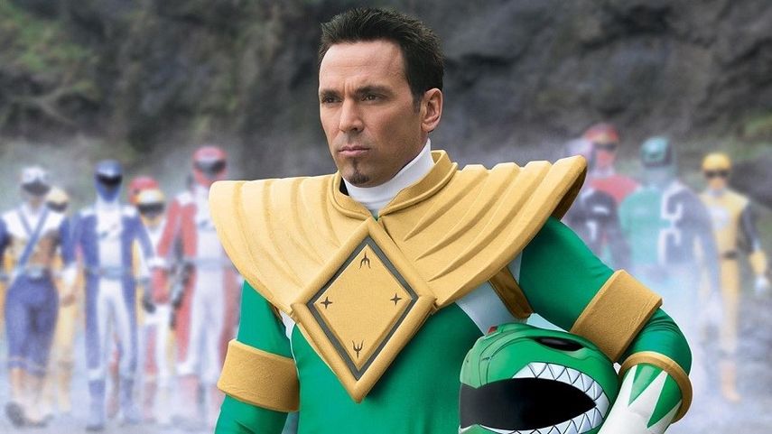 El actor Jason David Frank como el Power Ranger verde.