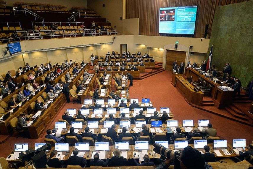 Vista de una sesión de la Cámara de diputados de Chile.
