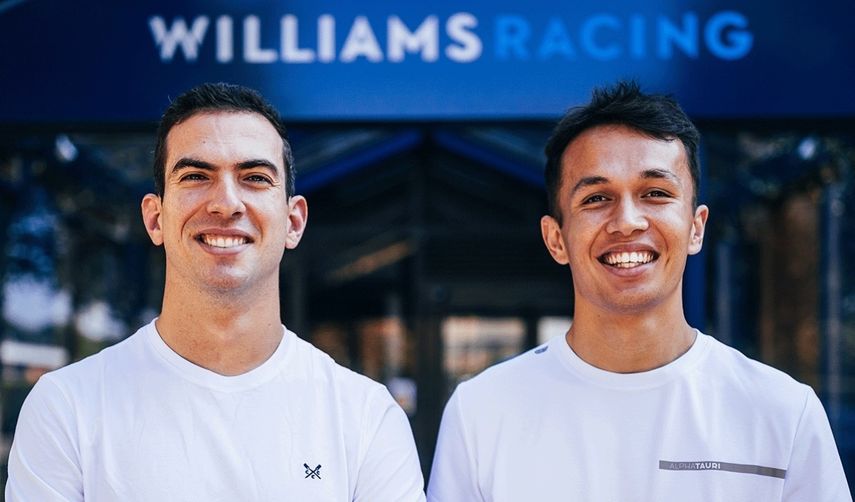 Nicholas Latifi y Alex Albon, pilotos de Fórmula 1 con la escudería Williams para 2022