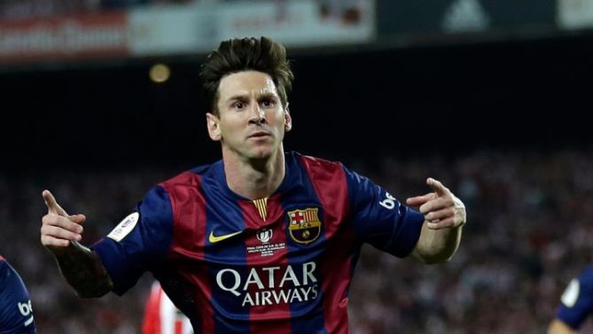 Messi celebra el gol del que todos están hablando (Foto AP)