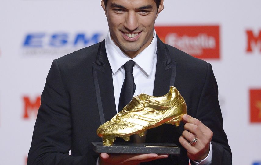 Luis Suárez recibió la Bota de Oro en Barcelona