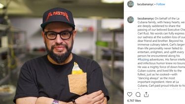 muere a los 44 anos el mediatico chef carl ruiz, dueno de la cubana