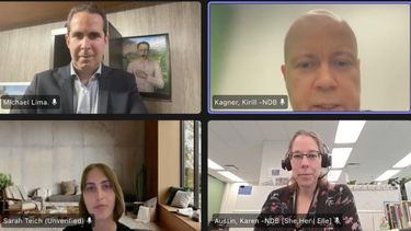 &nbsp; Michael Lima, director de Democratic Spaces y representante en Canadá del Consejo para la Transición Democrática en Cuba, y Sarah Teich, cofundadora del Human Rights Action Group