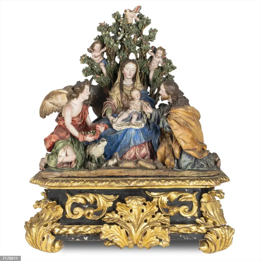 Imagen de la obra Descanso de la huida a Egipto de Luisa Roldán.