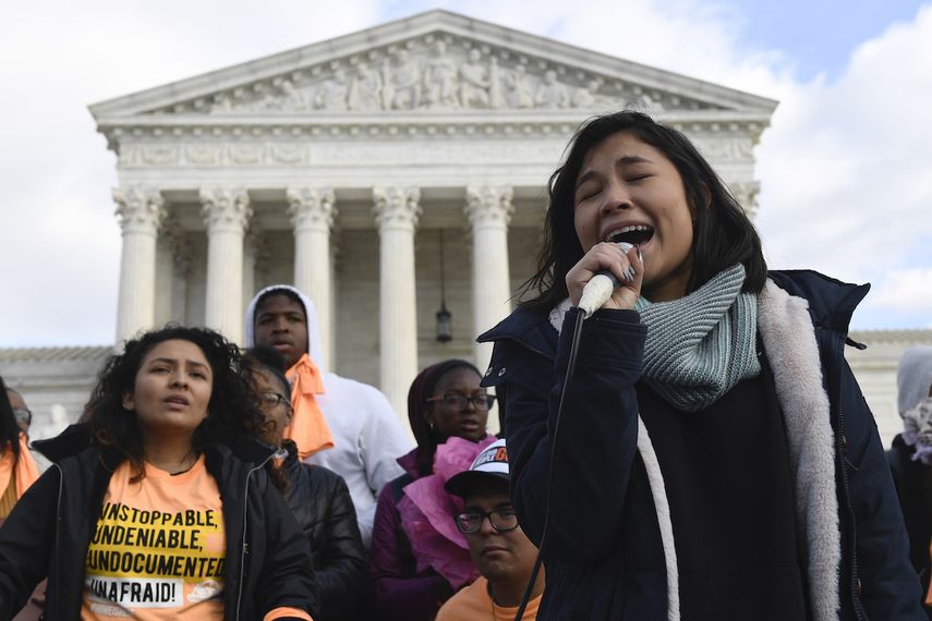 Una protesta frente a la Corte Suprema de Estados Unidos en Washington, el 8 de noviembre del 2019.&nbsp;