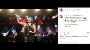 La cantante española India Martínez.
