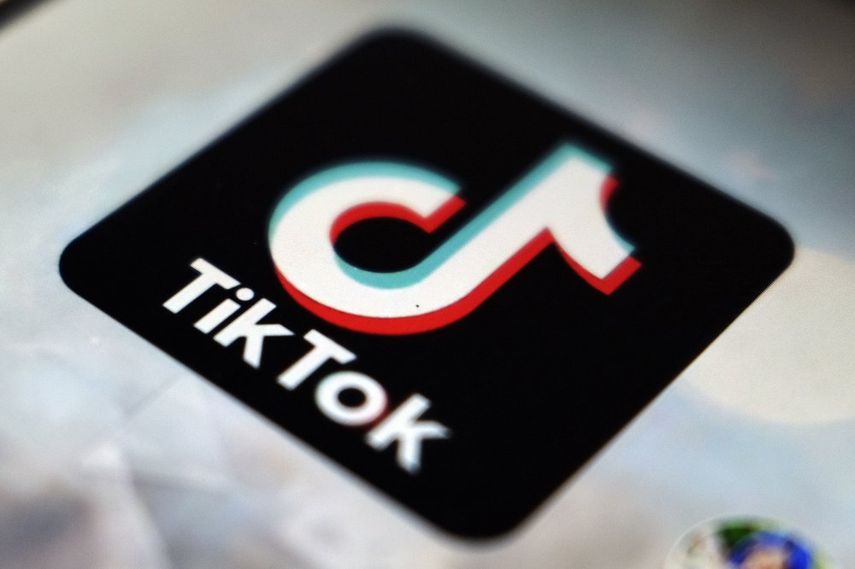 El logotipo de la aplicación de video TikTok en una foto tomada en Tokio el 28 de septiembre de 2020.&nbsp;