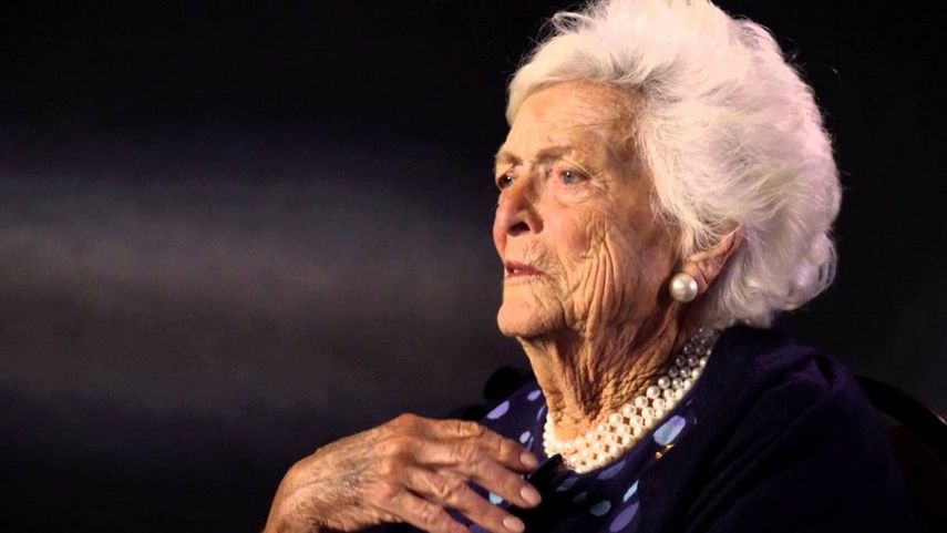 La exprimera dama de EEUU, Barbara Bush