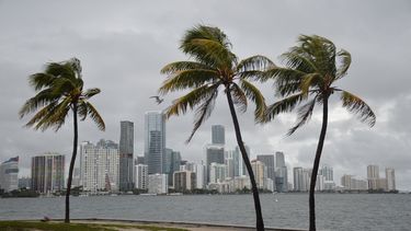 Vista parcial del centro de Miami desde Virginia Key.&nbsp; 