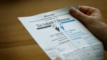 Boleta electoral de Alemania.