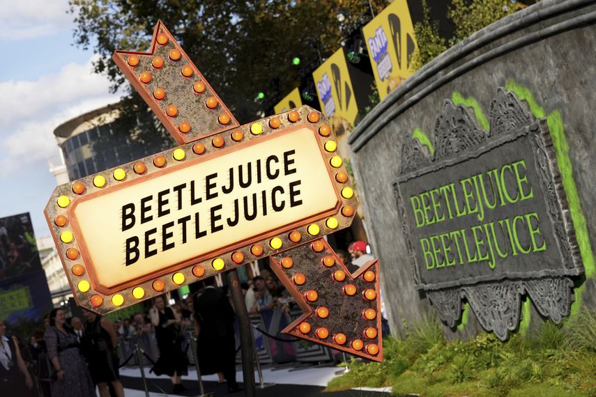 Foto tomada en el estreno de Beetlejuice Beetlejuice en Londres el 29 de agosto del 2024.&nbsp;