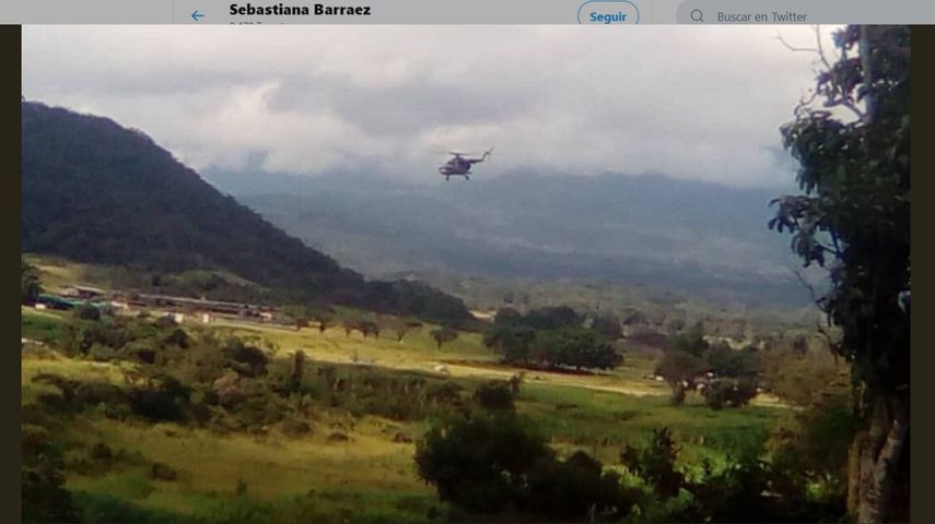Fotografía publicada por la periodista venezolana Sebastiana Barraez (@SebastianaSin) en su cuenta de Twitter sobre la presunta presencia rusa en zonas fronterizas con Colombia.