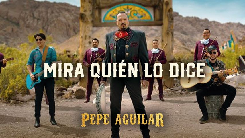 Pepe Aguilar en el videoclip del tema Mira quién lo dice.