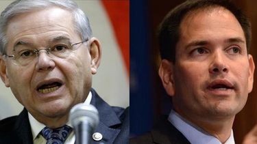 Los senadores Bob Menéndez y Marco Rubio