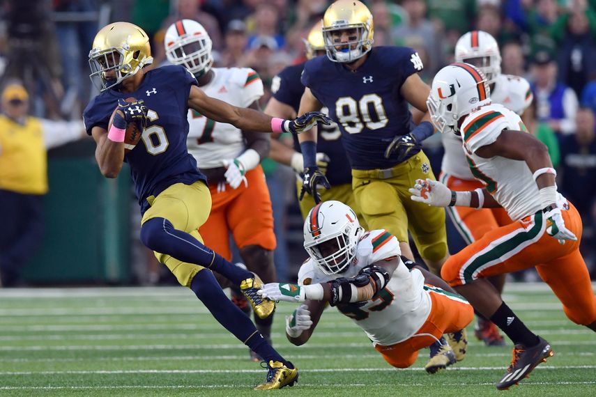 Miami Hurricanes y Notre Dame, dos grandes rivales.