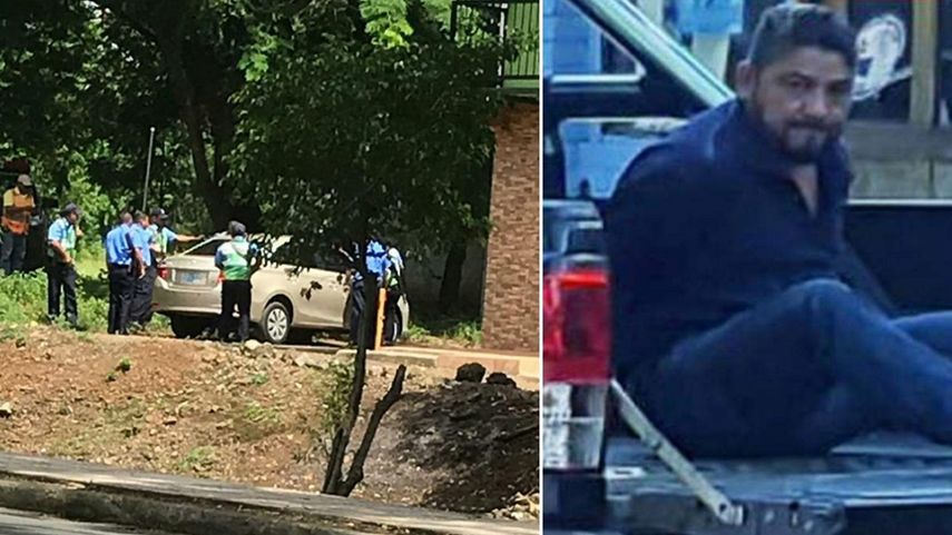 Momentos del arresto y posterior trasladado del periodista nicaragüense Álvaro Montalván, en la ciudad de León.