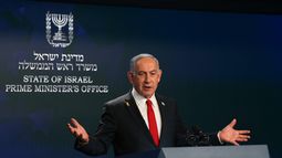 El primer ministro de Israel, Benjamín Netanyahu, ofrece una conferencia de prensa en Jerusalén