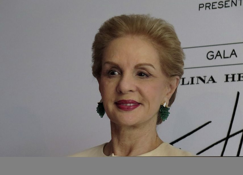 La diseñadora de moda venezolana Carolina Herrera durante una rueda de prensa el 14 de noviembre. (AP). 