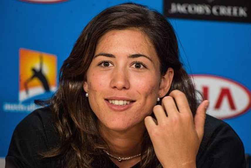 Garbiñe Muguruza se mostró animada y con deseos de empezar el primer Grand Slam de un año que prevé interesante y duro. (EFE)
