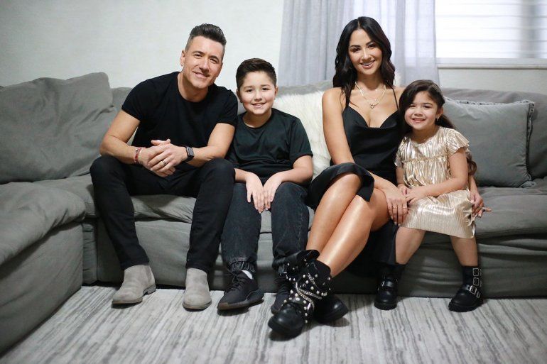 Jorge Bernal junto a su familia: su esposa, Karla Birbragher, y sus hijos, Lucas, de 11 años, y Kylie, de 4. 