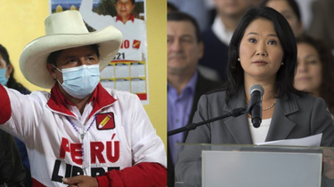 El izquierdista Pedro Castillo y la derechista Keiko Fujimori disputarán la segunda ronda presidencial el 6 de junio.&nbsp;