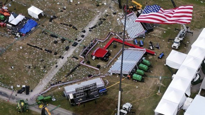 El sitio conocido como Butler Farm Show en Butler, Pensilvania, donde hubo un intento de asesinato contra el expresidente Donald Trump, el 15 de julio del 2024.&nbsp;