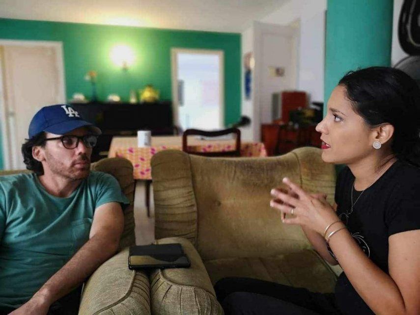 La cantante cubana Haydée Milanés en entrevista con el periodista Michel Hernández.&nbsp;