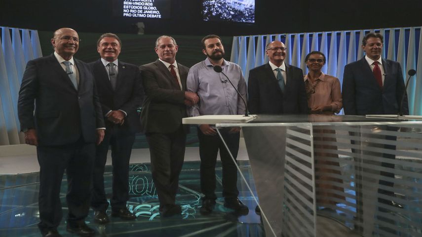 Los principales candidatos a la Presidencia brasileña participaron el jueves 4 de octubre en el último debate en televisión antes de las elecciones del domingo 7 de octubre.
