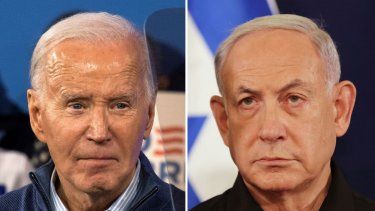 El presidente Joe Biden y el primer ministro israelí Benjamin Netanyahu.