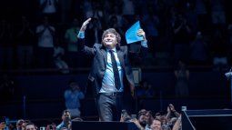 El presidente de Argentina, Javier Milei, interviene durante la última jornada del Madrid Economic Forum, en el Palacio de Vistalegre, a 8 de junio de 2025, en Madrid, España.&nbsp;