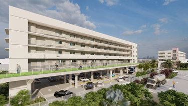 Imagen digitalizada de Ludlam Trail Towers en Coral Way y la 69 avenida del suroeste, Miami-Dade.