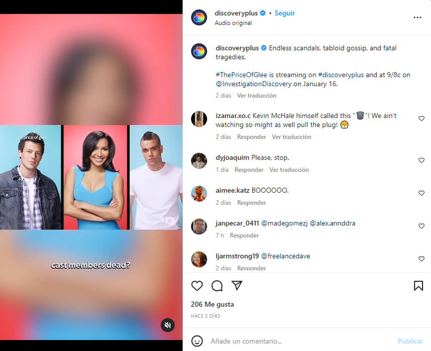 Discovery+ presentó el tráiler de The Price of Glee.