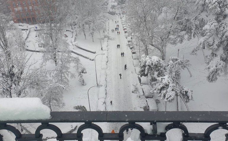 Desde el puente de Segovia, en Madrid.