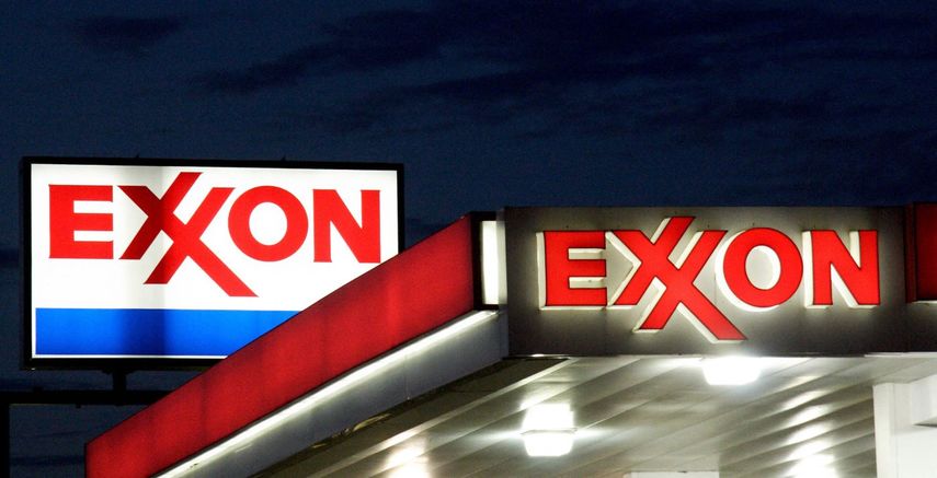 Logo de la petrolera estadounidense Exxon Mobile.